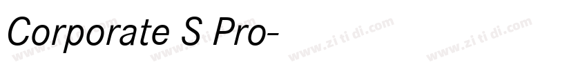 Corporate S Pro字体转换
